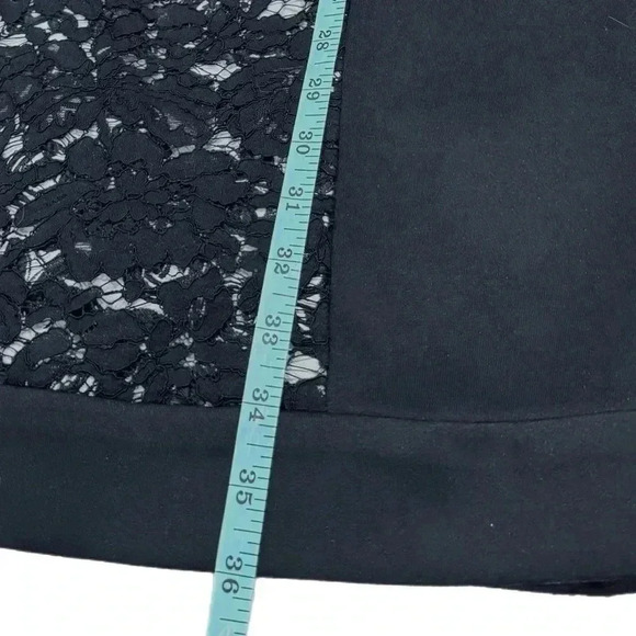 BETSEY JOHNSON Cocktail Sheath Dress Size 4 Black Lace Sleeveless Party Lined - Picture 12 of 15